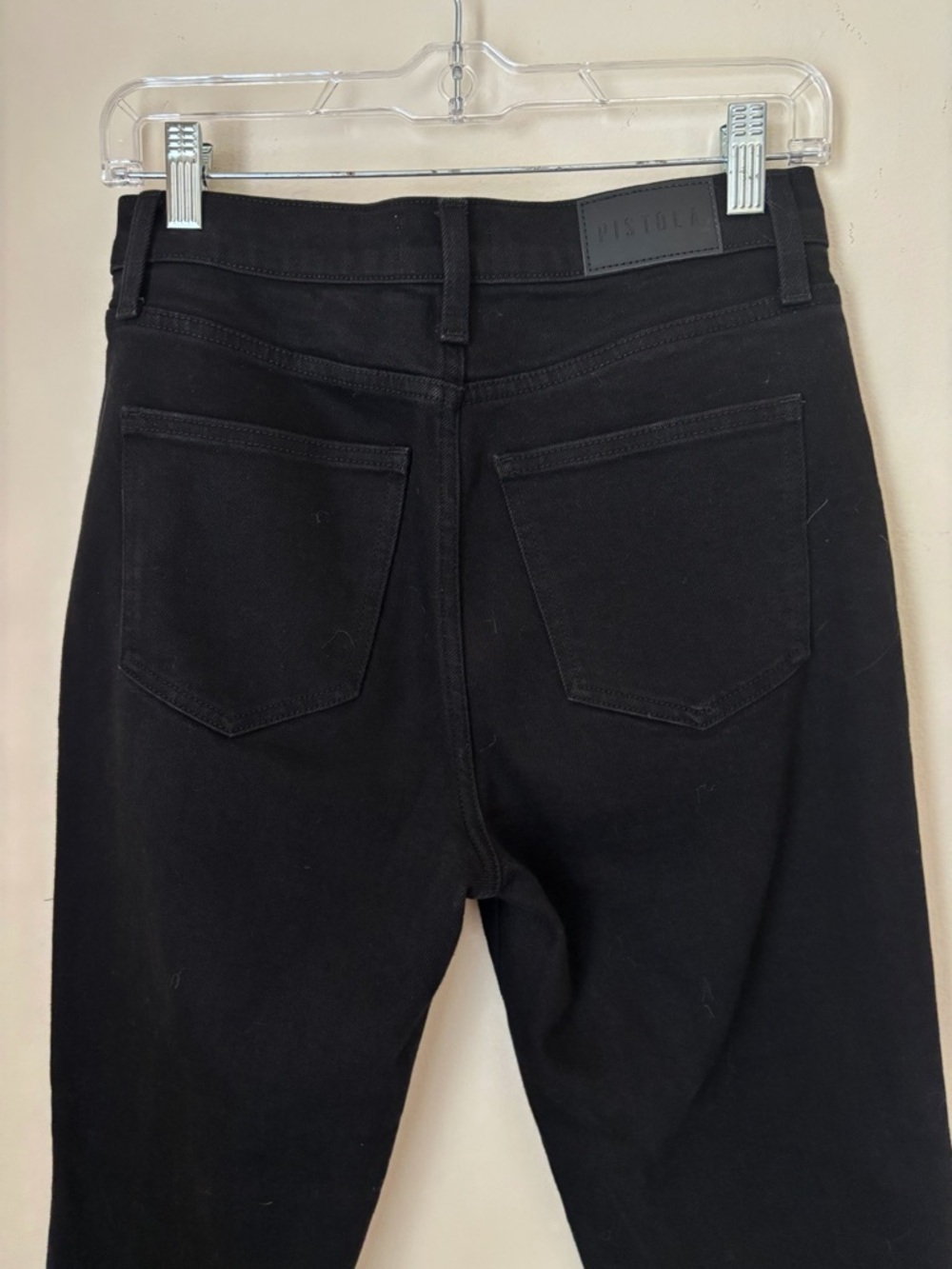 Pistola Black High Rise Lennon Crop Raw Hem Boot Jean Sz 27 - Picture 5 of 10
